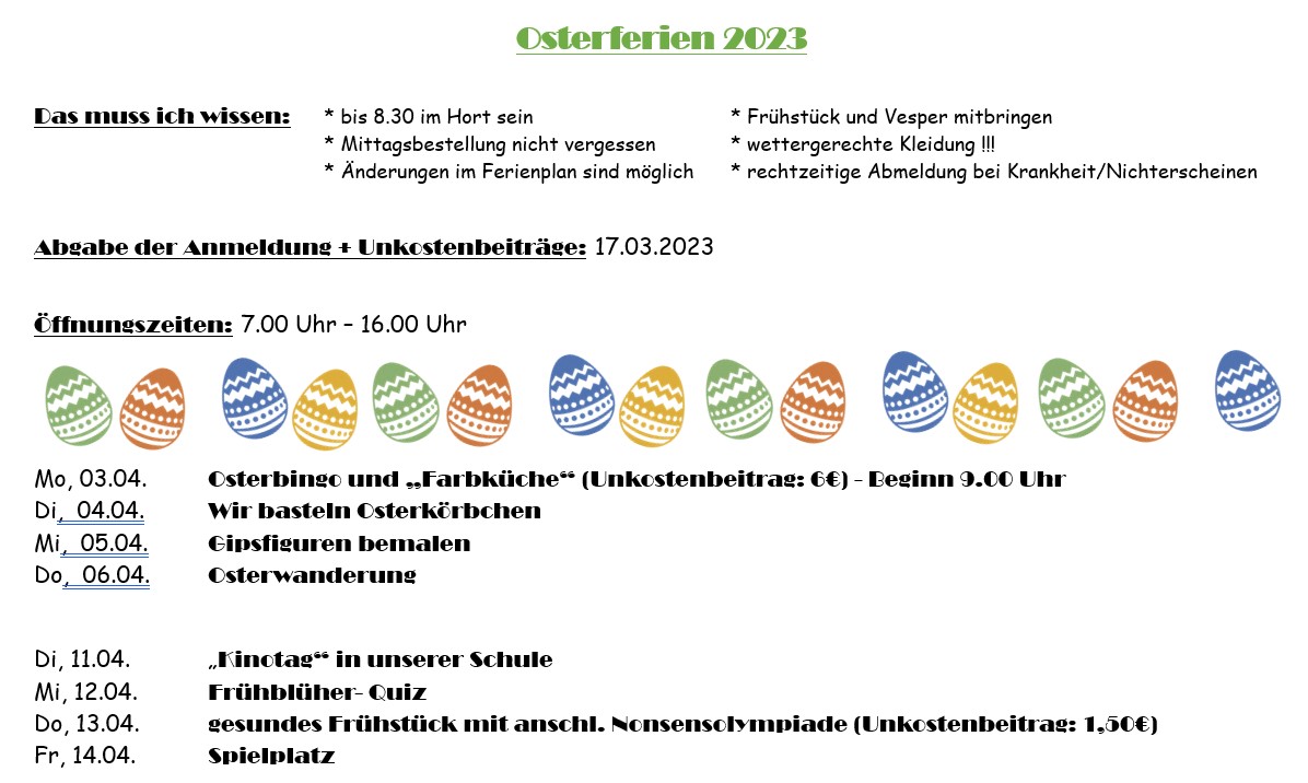 Osterferien '23